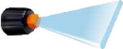 Flatstr�lemunstycke minifl�de orange
